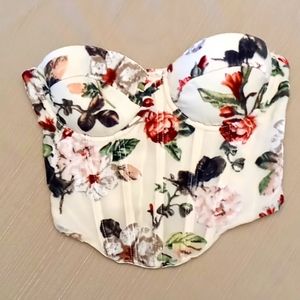 Bustier, size S in floral
